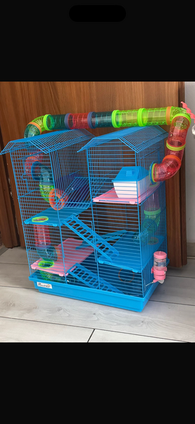 Cusca hamster cu diverse accesorii.